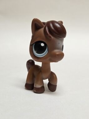Littlest Pet Shop #337 Brown Horse Authentic Hasbro LPS